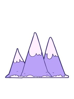 Dağların dizaynının hareketli animasyonu