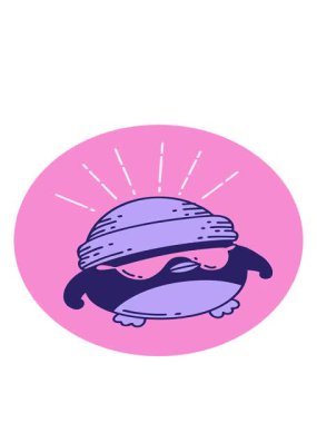 bir dövme stili Robin 'in hareket simgesinin hareketli canlandırması