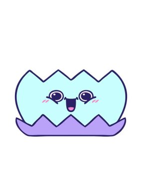 Nilüfer çiçeğinin tatlı çizgi filminin hareketli animasyonu