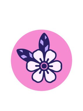 Çiçek çizgi film tasarım elementinin yanıp sönen radyal çizgileri