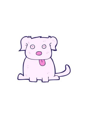 parlak renkli çizgi film köpeğinin radyoaktif parlayan animasyonu