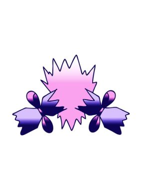 Neon ışık efektleri gradyan gölgelendirilmiş karikatür krakeri çeker