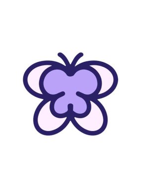 Basit, cesur, sevimli kelebeğin hareketli animasyonu