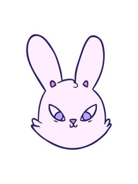 Tavşan suratının hareketli animasyonu