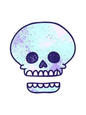 El çiziminin hareketli animasyonunu salla kafatası karalaması