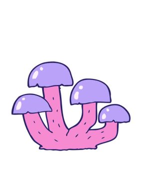 karikatür mantar görüntüsünün hareketli animasyonu