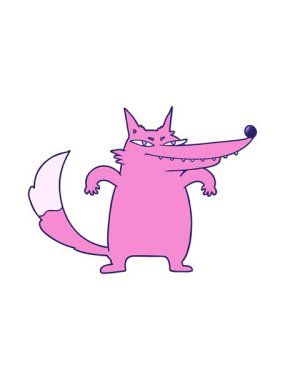 Bir tilki çizgi film karakterinin animasyonunu salla ve durdur