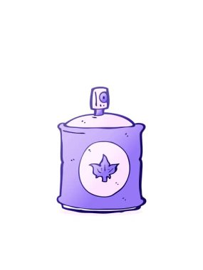 Çizgi film parfüm spreyinin hareketli animasyonu