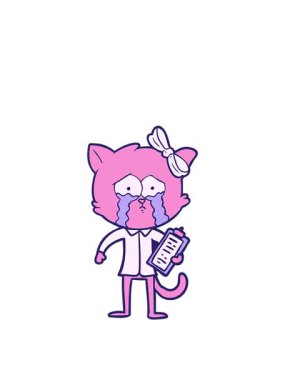 Çizgi film kedisinin zıplama hareketi animasyonu.