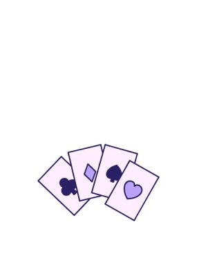 iskambil kartlarının ikonik dövme biçiminin hareketli animasyonu