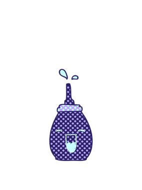 Çizgi roman tarzının animasyonunu genişletiyorum. Mutlu kırmızı sos.