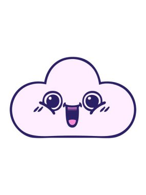 bir bulutun gölgelendirilmiş çizgi filminin hareketli animasyonu