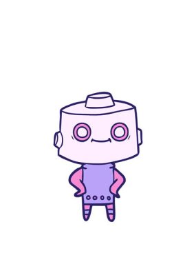 Bir androidin karalamalarının animasyonunu genişletiyor.