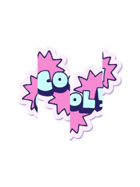 Havalı bir çizgi film sembolünün çıkartmasının bölünmüş hareket canlandırması