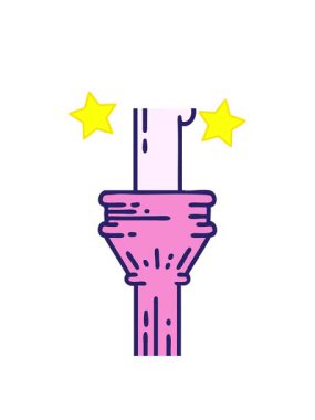 dönen yıldızlar bir şamdanın sembolik dövme tasarımının animasyonu