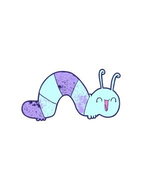 Mutlu tırtıl çizgi filminin hareketli animasyonu