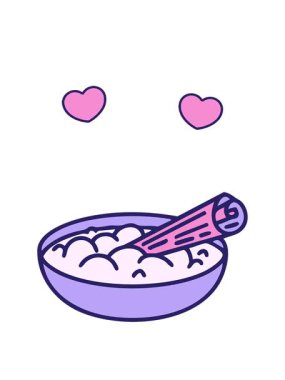 Tarçın çubuğuyla geleneksel Brezilya kanjitasının dönen kalp animasyonu