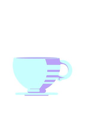 kahve fincanı grafik vektör illüstrasyon simgesinin animasyonu açılıyor