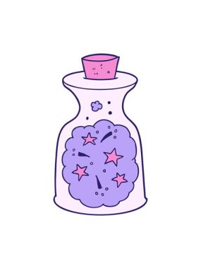 Çizgi film sihirli iksirin parlak ışık efekti