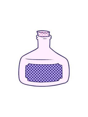 Eski şişe karikatürünün radyoaktif parlak animasyonu