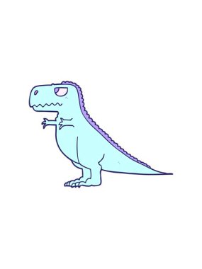 Çizgi film dinozorunun hareketli animasyonu