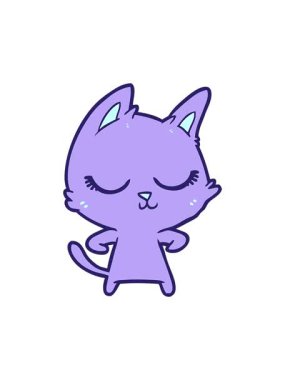 Sakin kedi karalamalarının basınçlı animasyonu