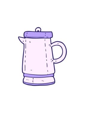 Eski metal çaydanlık çizgi filminin animasyonunu canlandır