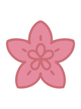 Geleneksel Japon çiçek ikonunun sallanan hareketli animasyonu