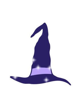 Karalama cadı şapkası çizgi filminin ışıltı etkisi