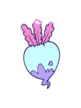 Karikatür pancar kökünün animasyonunu çalıştır