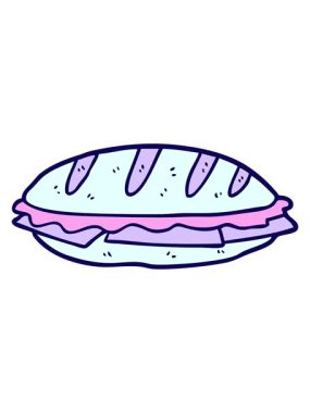 Çizgi film satranç sandviçinin neon ışık efekti animasyonu