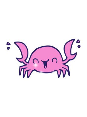 Komik bir yengecin ışıltı etkisi