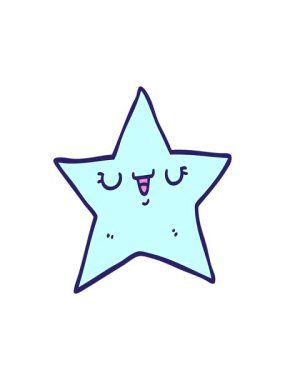 Dikkat çekici yıldız çizgi film animasyonu