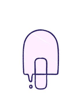 Popsicle Tebeşir Çiziminin yanıp sönen radyal çizgileri