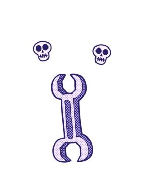 anahtar çiziminin kafatası animasyonu