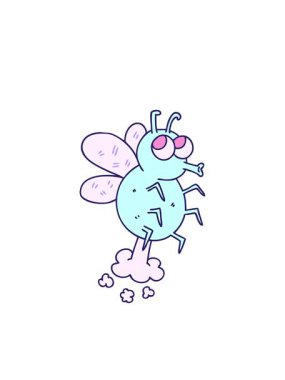 Yanıp sönen radyal çizgiler. El animasyonu. Tuhaf çizgi film sineği.