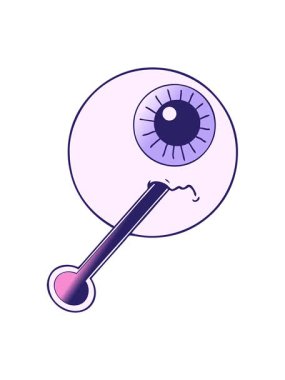 jiggle and pause animation of cartoon ill eyeball