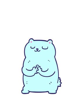 Çizgi film ayı karalama tasarımının animasyonunu genişletiyorum.