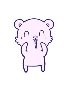 Kutup ayısı parlak neon çizgi filminin animasyonunu durdurup duraklat