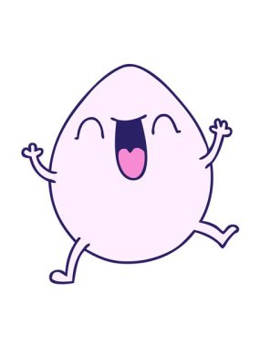 Garip karikatür yumurtasının hareketli animasyonu