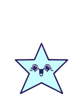 Bir yıldız balığının çizgi filminin animasyonunu genişletiyorum.