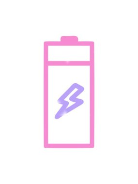 Pil sembolü simgesinin simge etkisi canlandırması