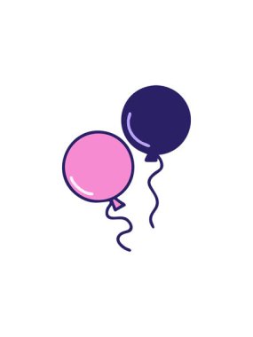 İki yüzen Brezilya karnaval balonunun yıldız patlaması animasyonu