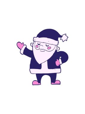 Karikatür Noel Baba çiziminin dikkat çekici animasyonu