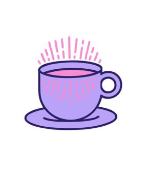 Bir fincan kahvenin tasarımının canlanması ve yüzdürülmesi