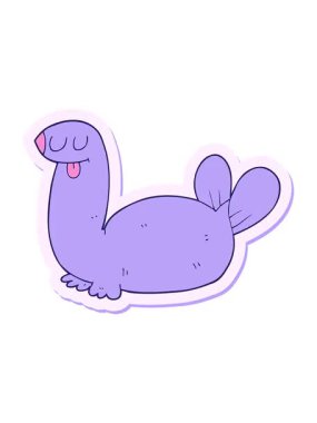 Karikatür mührünün çıkartmasının titreyen hareketi.