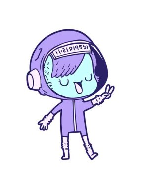 pixelize etkisi uzay astronot kadın tasarımı animasyonu