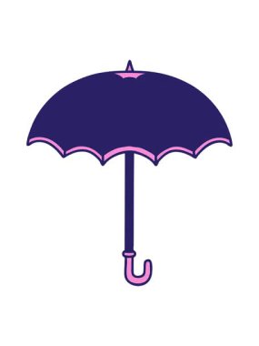 Geleneksel bir şemsiye stilinde titrek hareket animasyonu