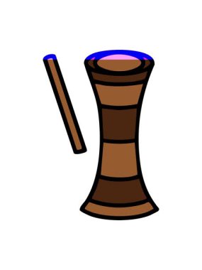 Brezilya Reco geleneksel müzik enstrümanının animasyonunu güçlendir