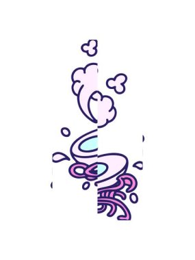 Erişte ve yumurtanın bazı sıcak ramen malzemelerinin hareketli animasyonu.